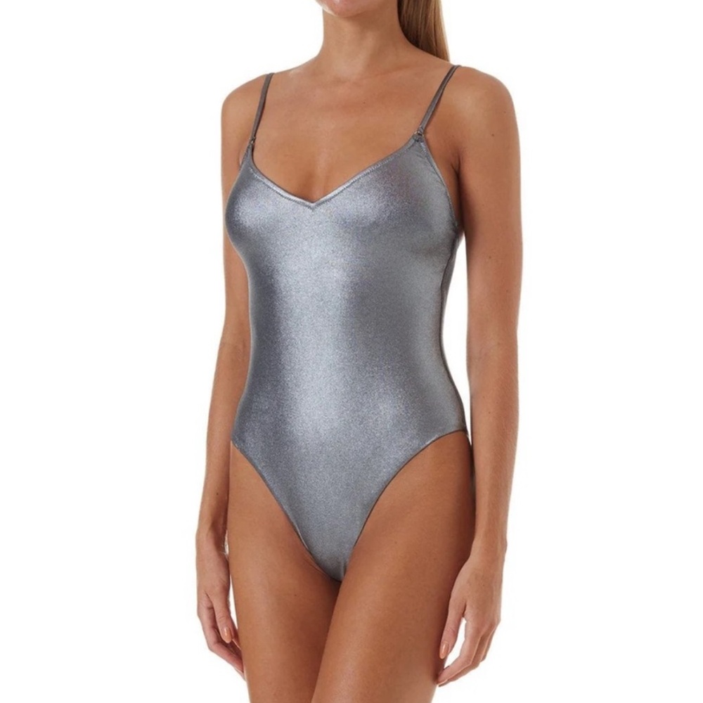 Metallic Silver One Piece